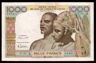 1 000 francs P - 103 A b P-103A