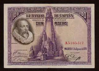 100 pesetas - P 76 a P-76A - Frente/Verso