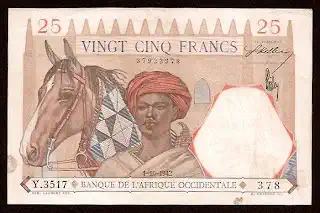 25 Francs - P 30 P-30 - Frente/Verso