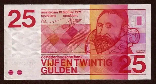 25 Gulden - P 92 a P-92A - Frente/Verso