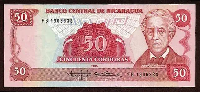 50 Cordoba - P 153 P-153 - Frente/Verso