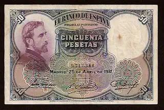 50 pesetas - P 82 P-82 - Frente/Verso