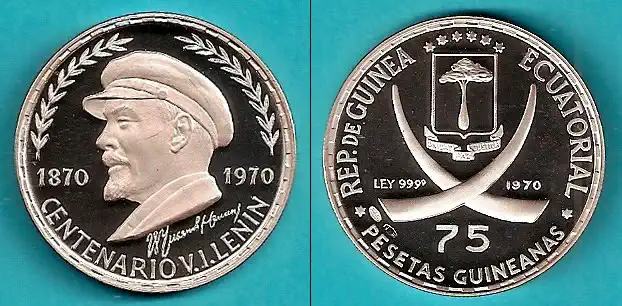 75 pesetas lenine
