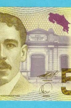costa rica - 5.000 colones p 276 P-276 - Frente/Verso